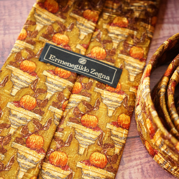 Ermenegildo Zegna Other - Ermenegilldo Zegna Autumn Pumpkin Tie (orange)
